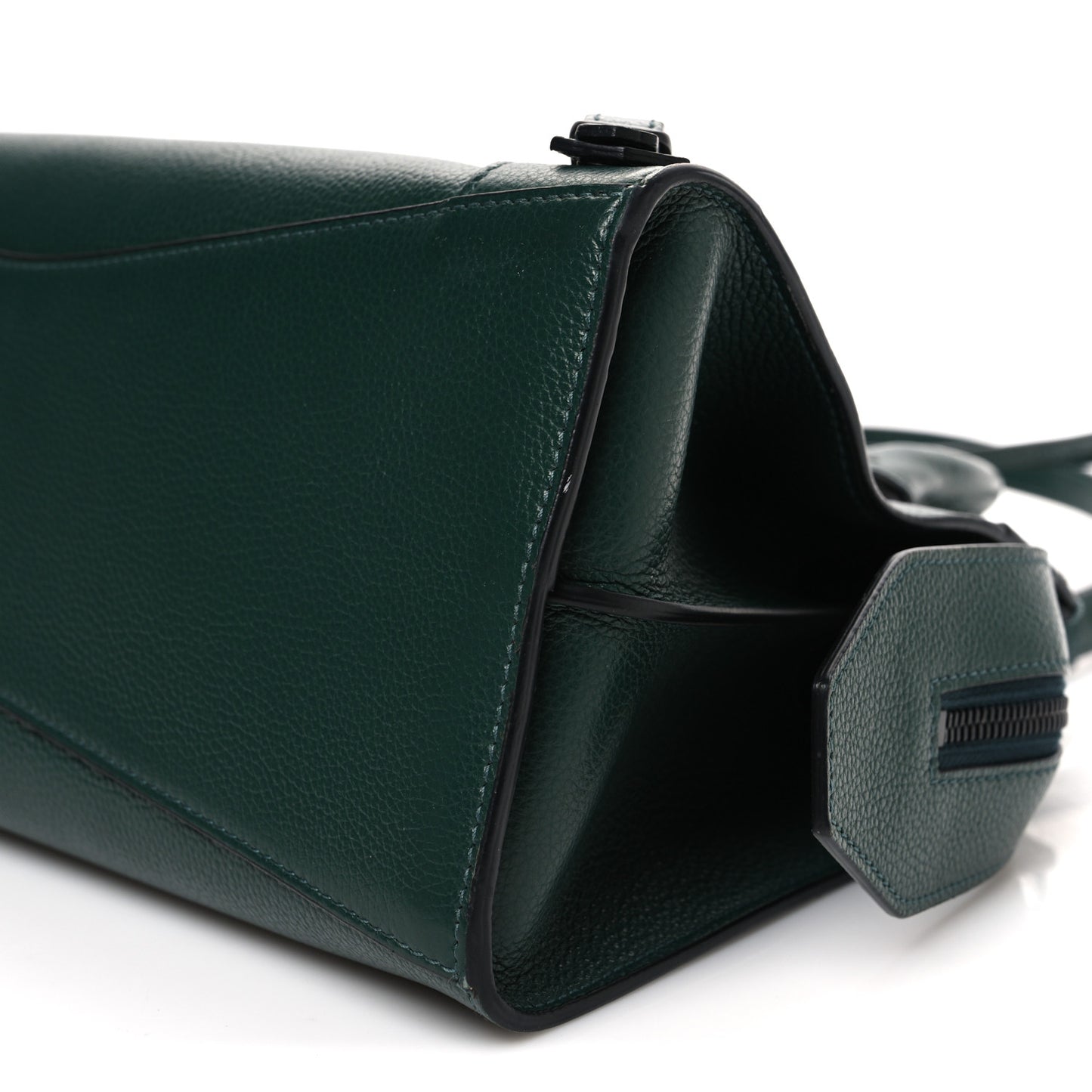 Grained Calfskin Neo Classic Matte Black Hardware S City Forest Green