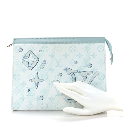 Louis Vuitton Monogram Aquagarden Pochette Voyage MM Crystal Blue 2 of 8