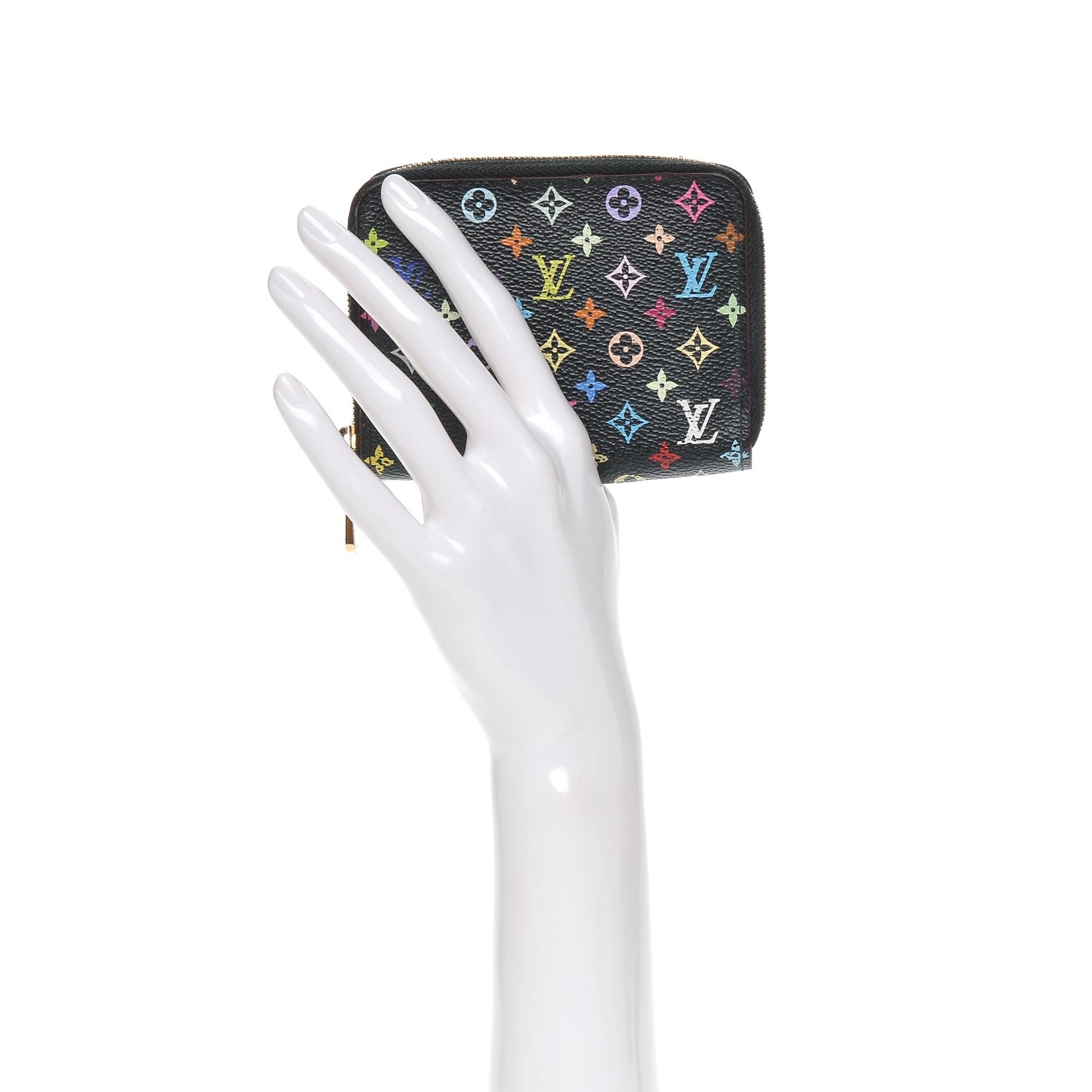 Louis Vuitton Monogram Multicolor Zippy Coin Purse Black Grenade 2 of 6
