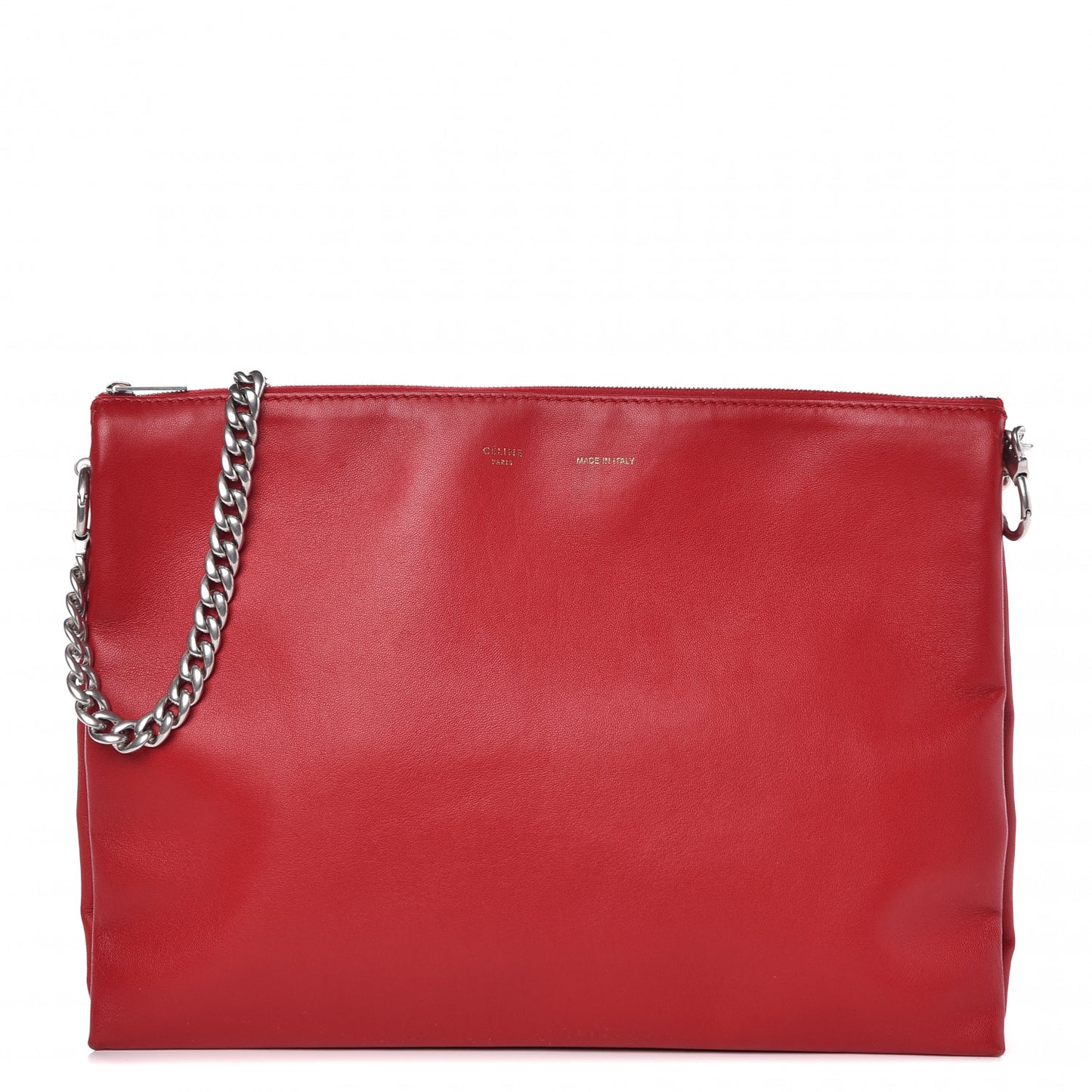 Lambskin Soft Trio Zipped Bag Bright Red