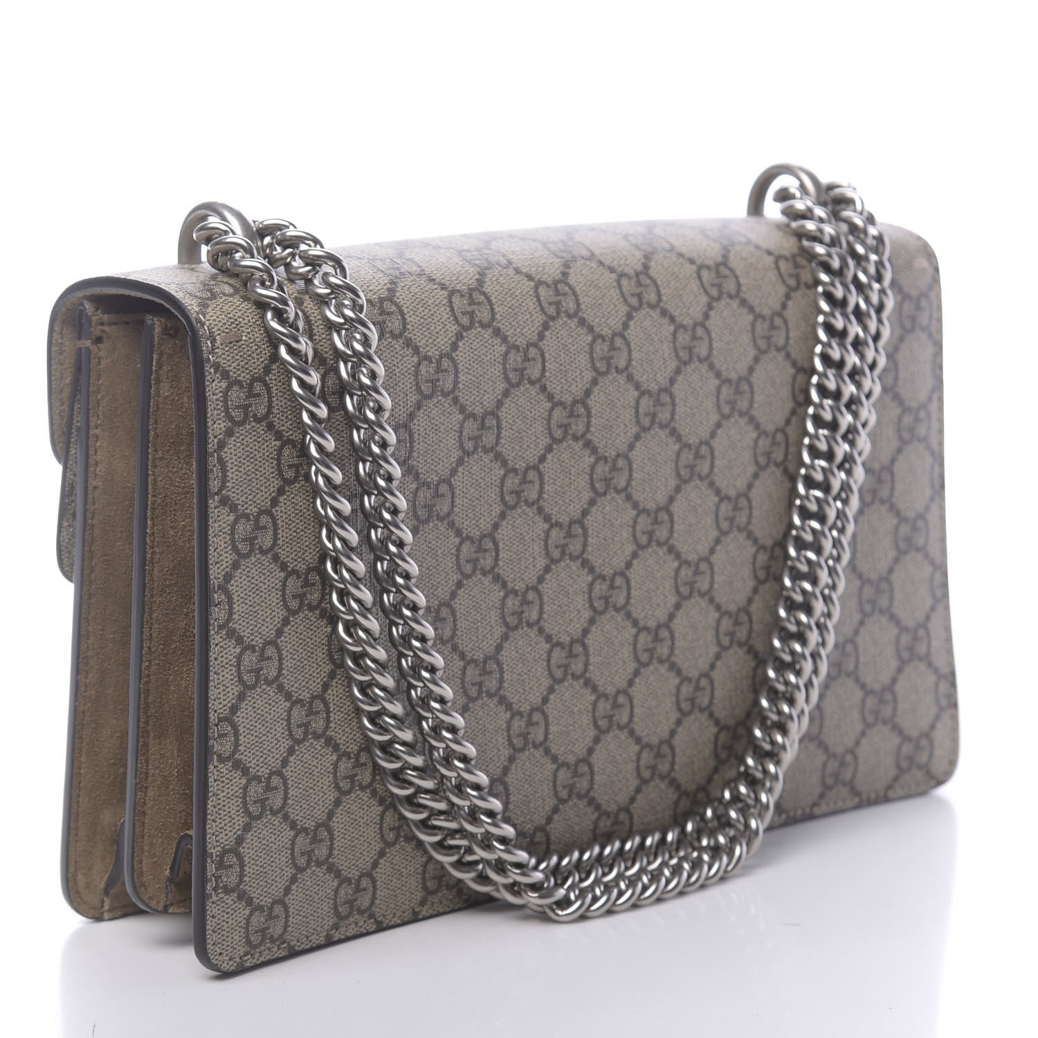 Gucci GG Supreme Monogram Small Dionysus Shoulder Bag Taupe 3 of 10