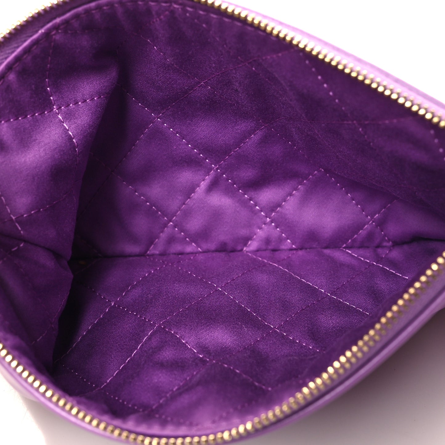 Shiny Calfskin Quilted Chanel 22 Purple