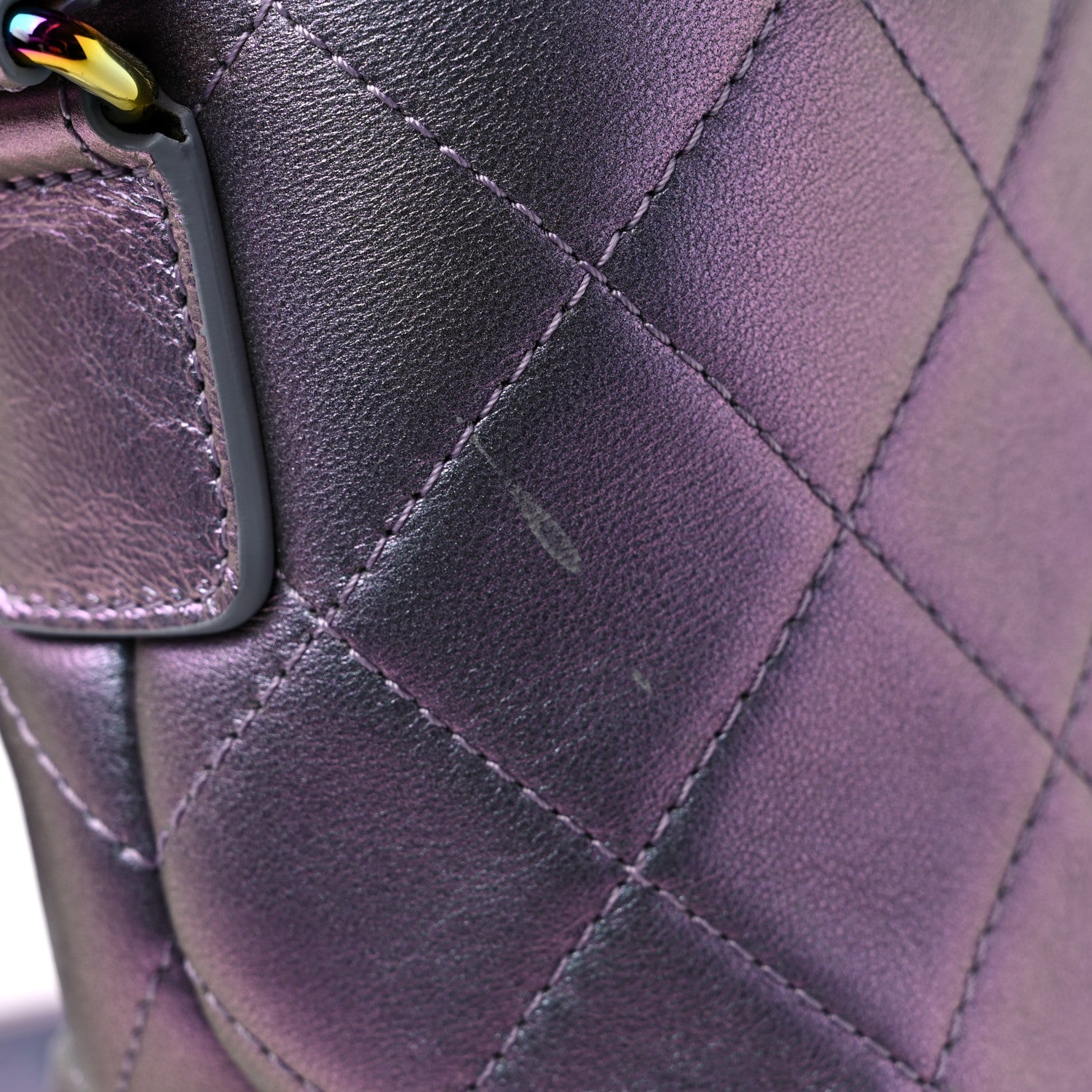 Chanel Iridescent Lambskin Calfskin Quilted Medium Gabrielle Hobo Light Purple 13 of 13