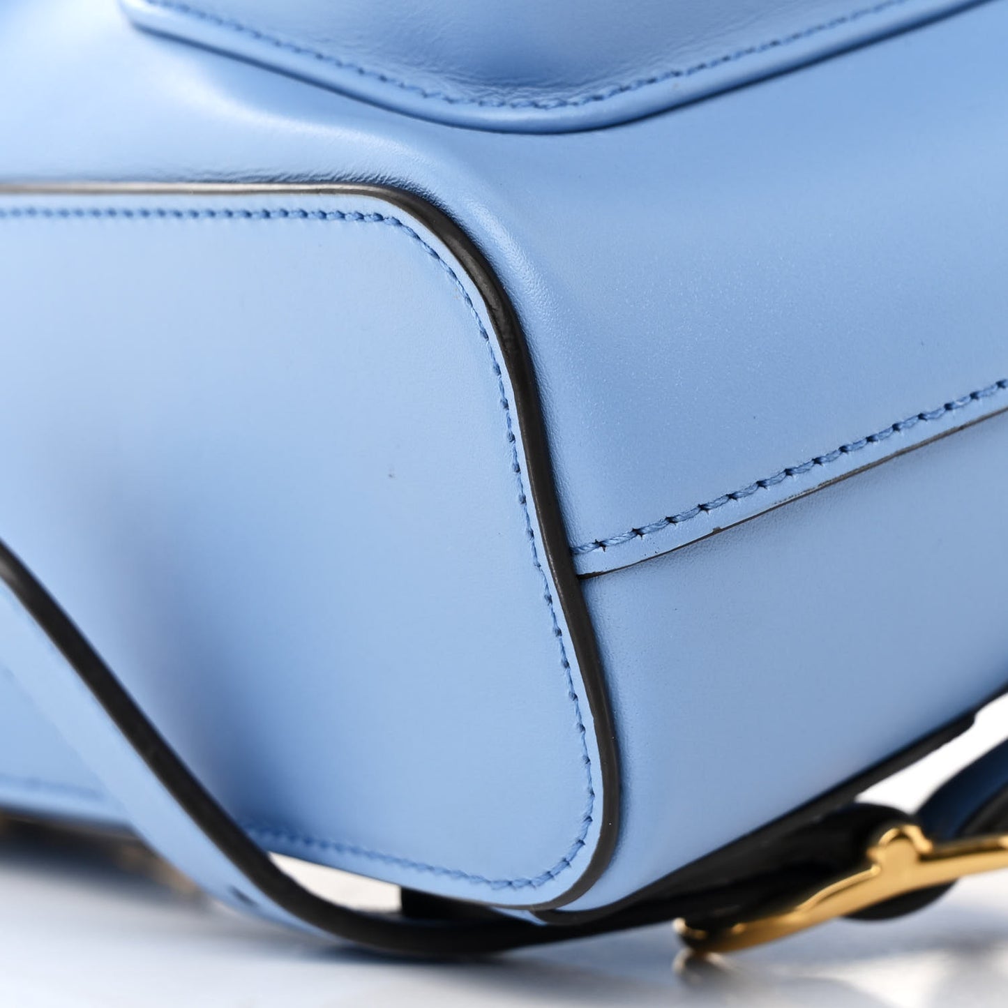 Calfskin Bamboo Backpack Mineral Blue