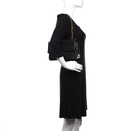 Chanel Lambskin Quilted Medium Double Flap Black 2 of 15