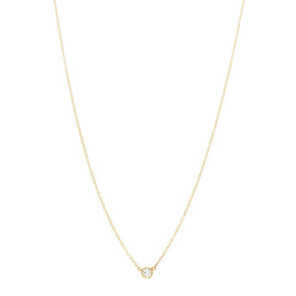 Tiffany 18K Yellow Gold Diamond .20ct Elsa Peretti Diamonds by the Yard Pendant Necklace 1 of 4