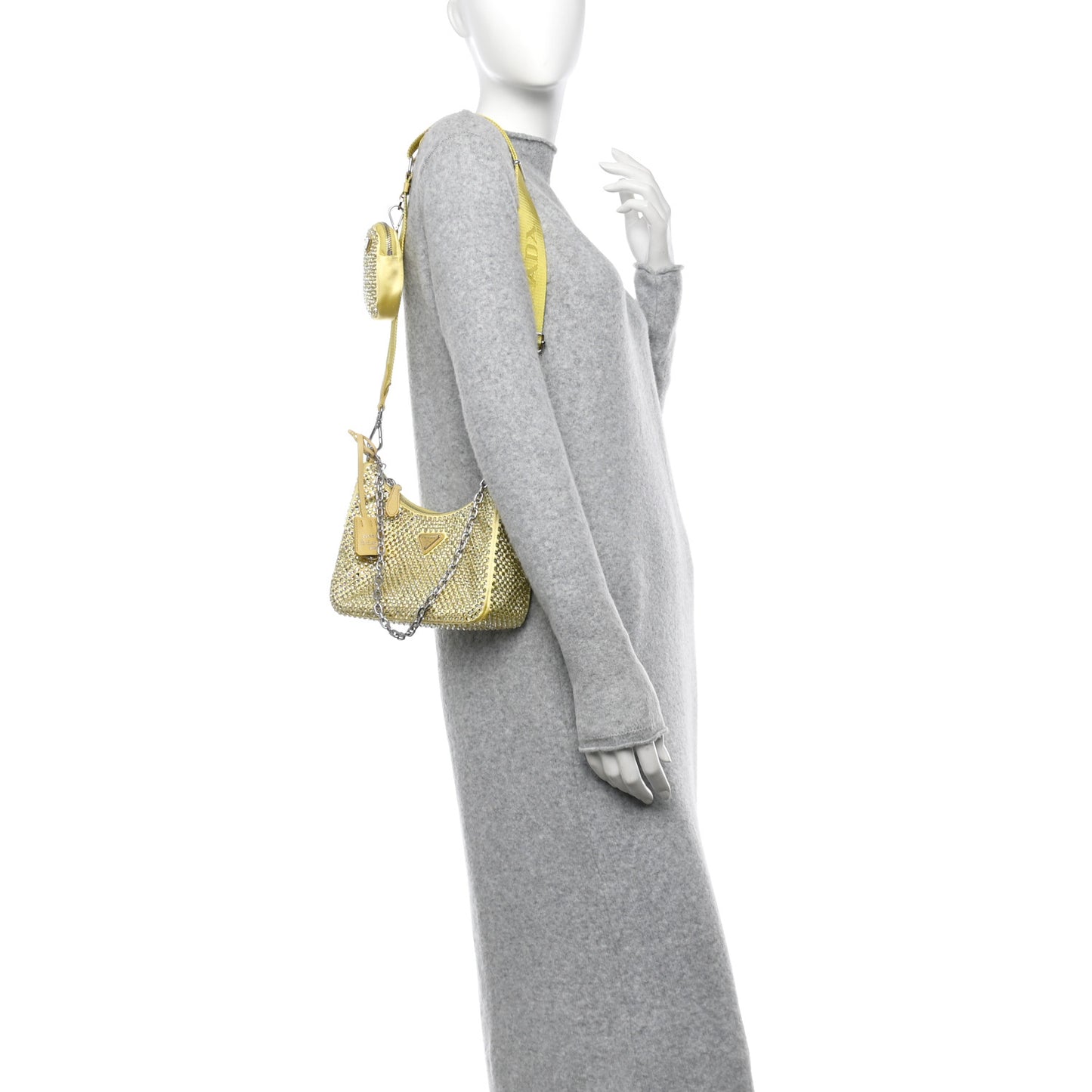 Satin Crystal Re-Edition 2005 Shoulder Bag Ananas