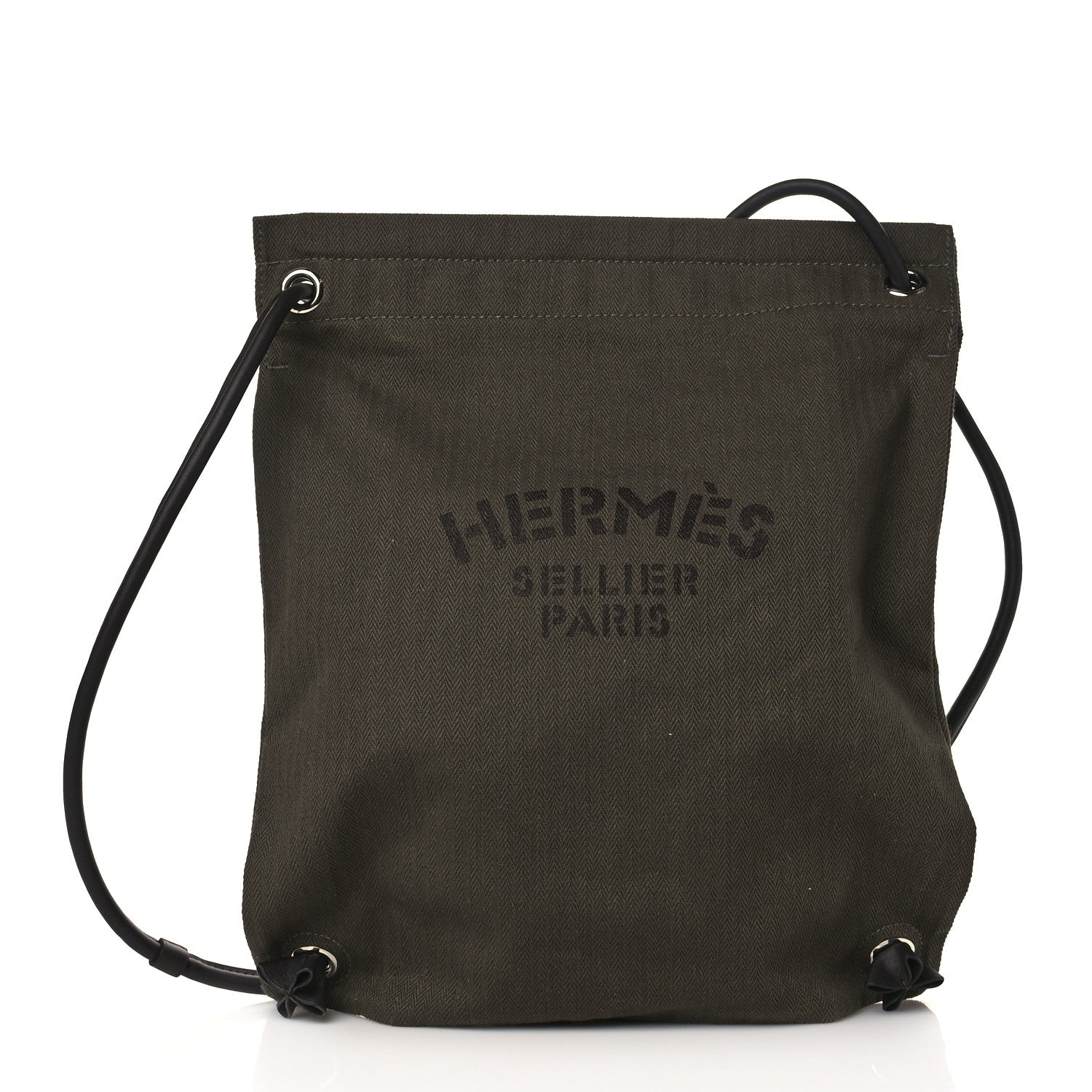 Hermes Herringbone Canvas Swift Maline Bag Kaki Ebene 1 of 7