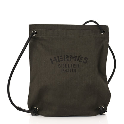 Hermes Herringbone Canvas Swift Maline Bag Kaki Ebene 1 of 7