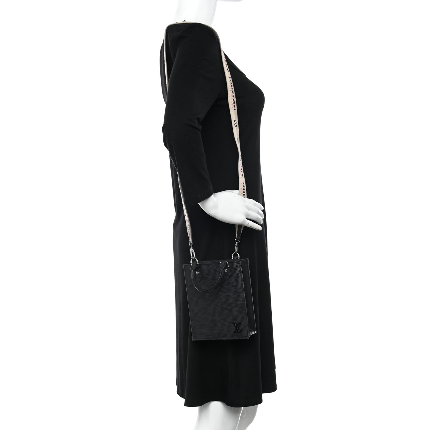 Epi Jacquard Petit Sac Plat Black