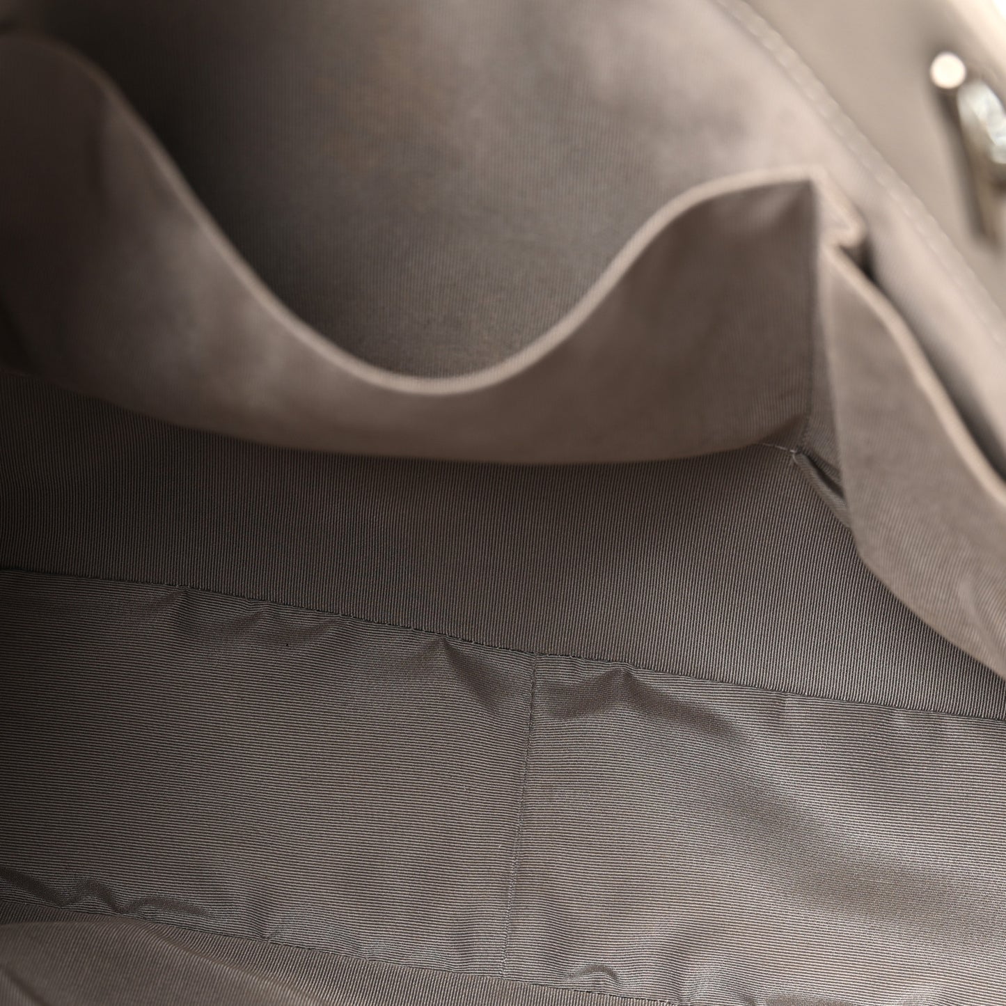 Calfskin Quilted Large Classic Shopping Tote Grey