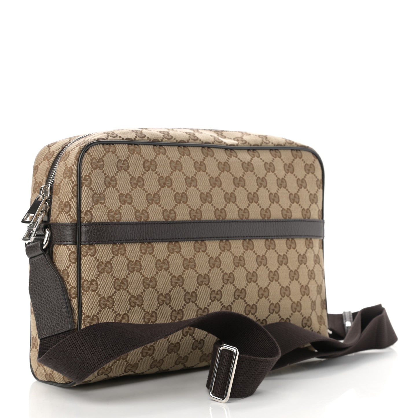 Monogram Dollar Calfskin Large Camera Case Beige Ebony Testa di Moro Marrone Scuro