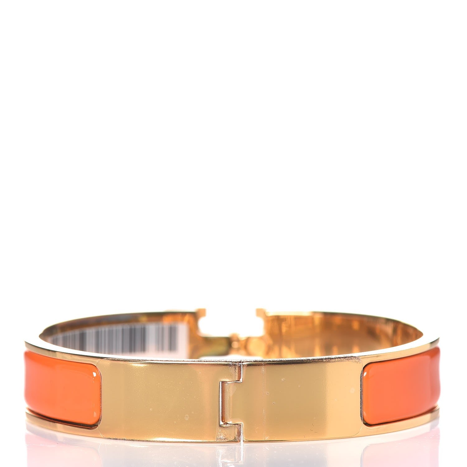 Hermes Enamel Narrow Clic Clac H Bracelet PM Orange 3 of 8