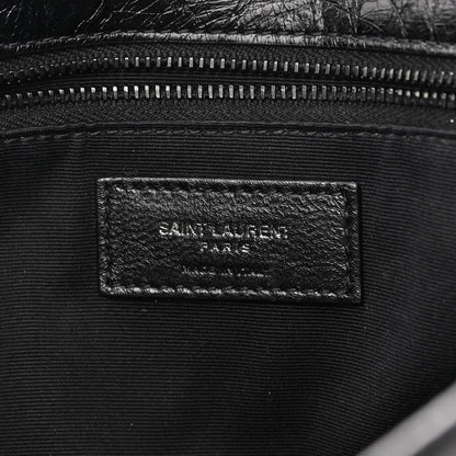 Saint Laurent Crinkled Calfskin Matelasse Monogram Large Niki Chain Satchel Black 6 of 12