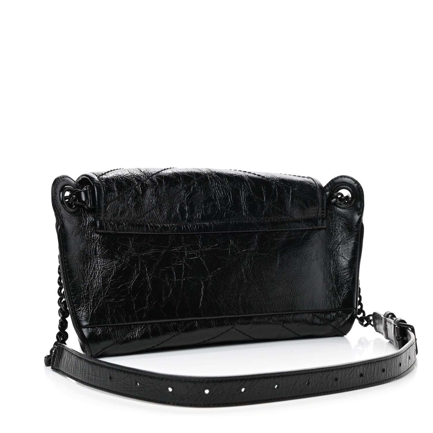 Saint Laurent Crinkled Calfskin Matelasse Monogram Niki Body Bag Black 2 of 4