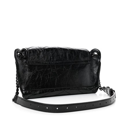 Saint Laurent Crinkled Calfskin Matelasse Monogram Niki Body Bag Black 2 of 4