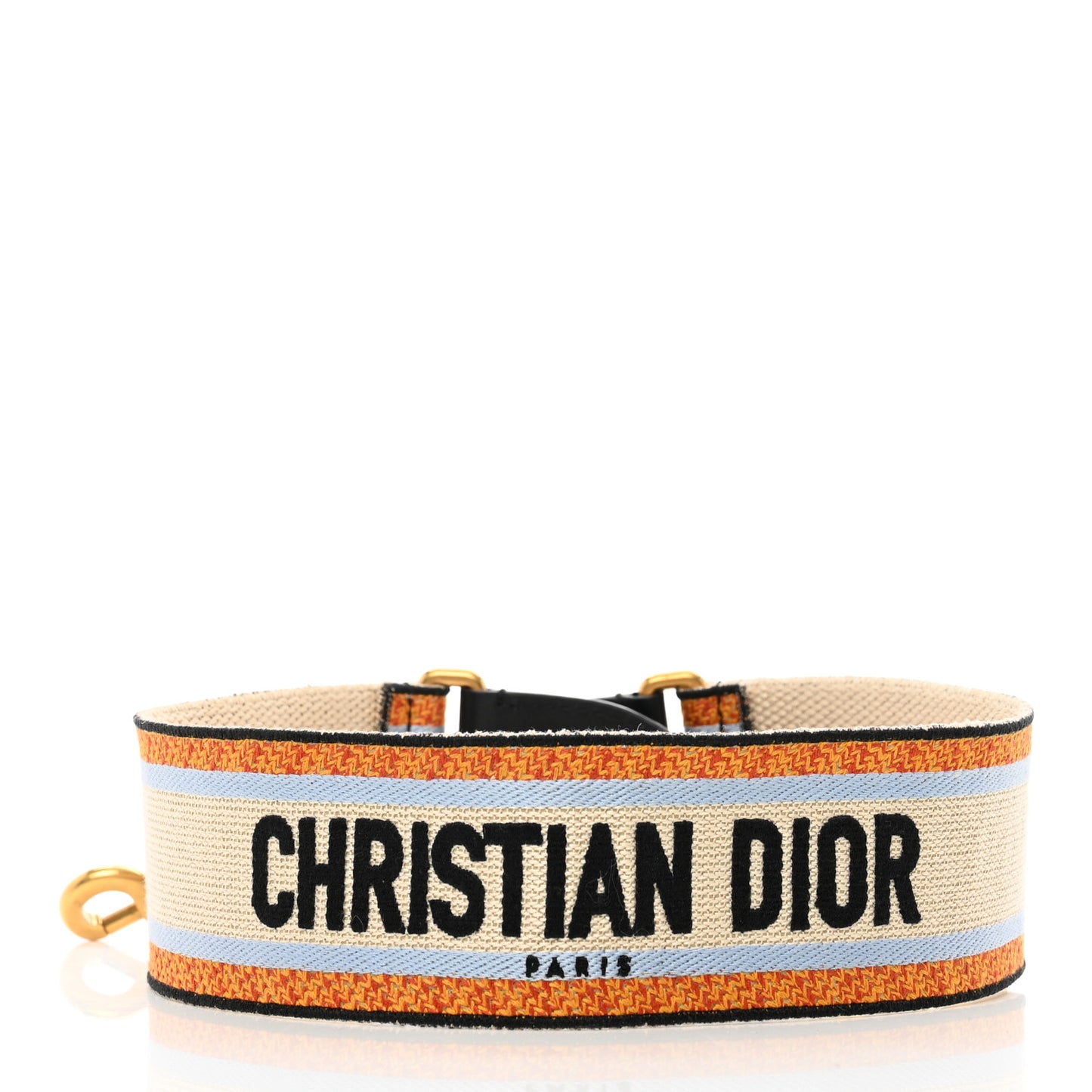 Canvas Embroidered Shoulder Strap Orange Multicolor