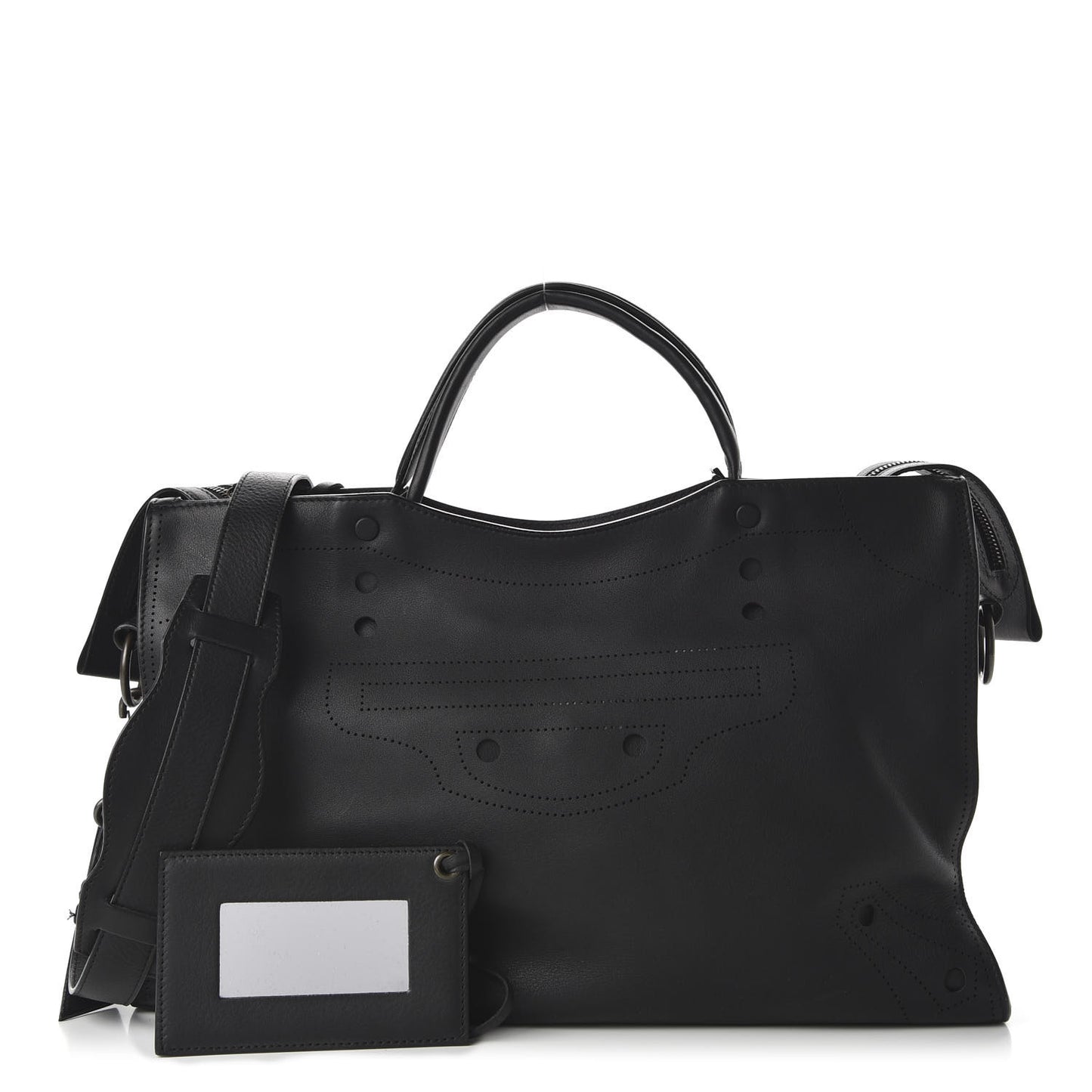 Veau Soyeux Perforated Blackout Hardware City Black