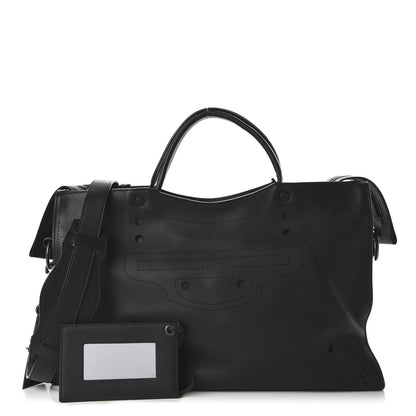 Balenciaga Veau Soyeux Perforated Blackout Hardware City Black 1 of 11