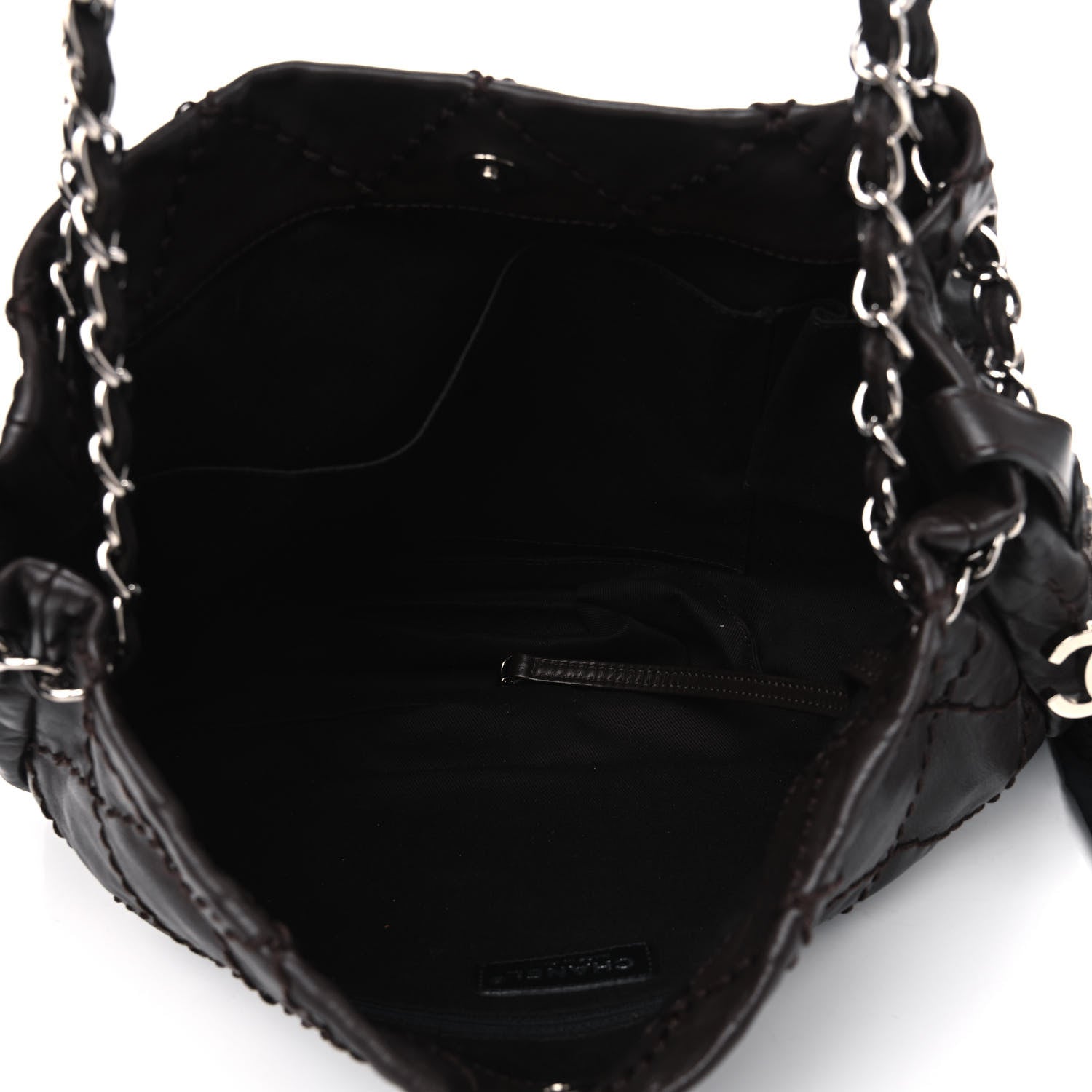 Chanel Calfskin Expandable Tote Dark Brown 4 of 5