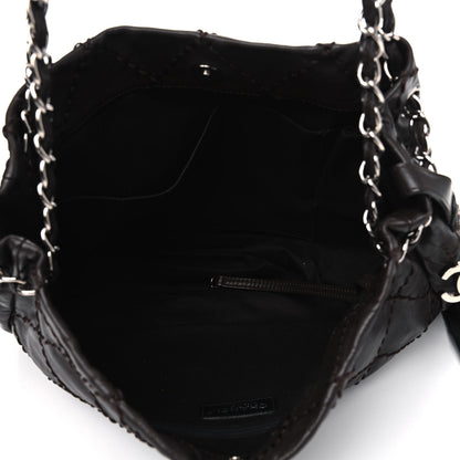 Chanel Calfskin Expandable Tote Dark Brown 4 of 5