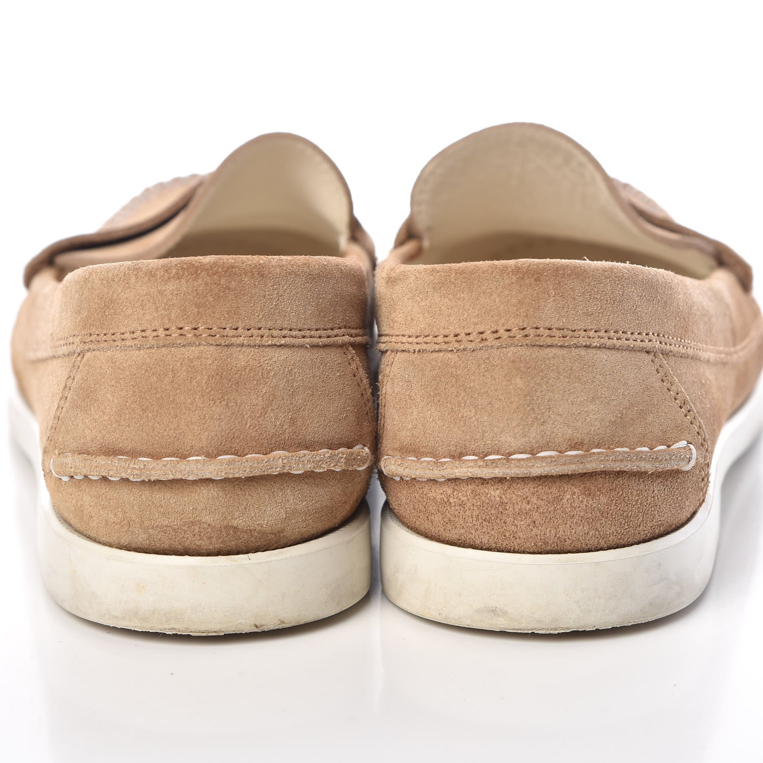 Chanel Suede Womens Penny Loafers 40 Beige 10 of 18