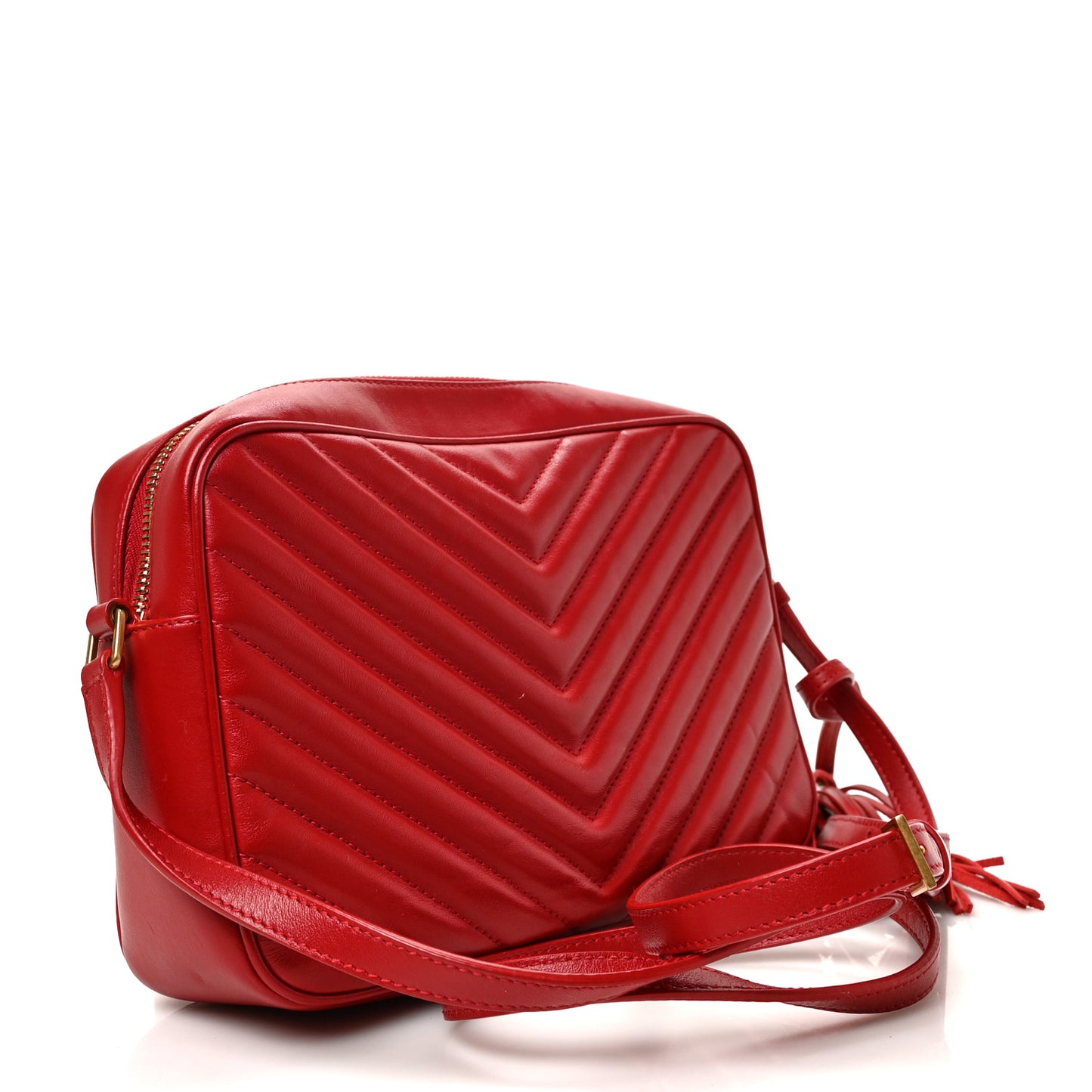 Calfskin Matelasse Monogram Lou Camera Bag Opyum Red