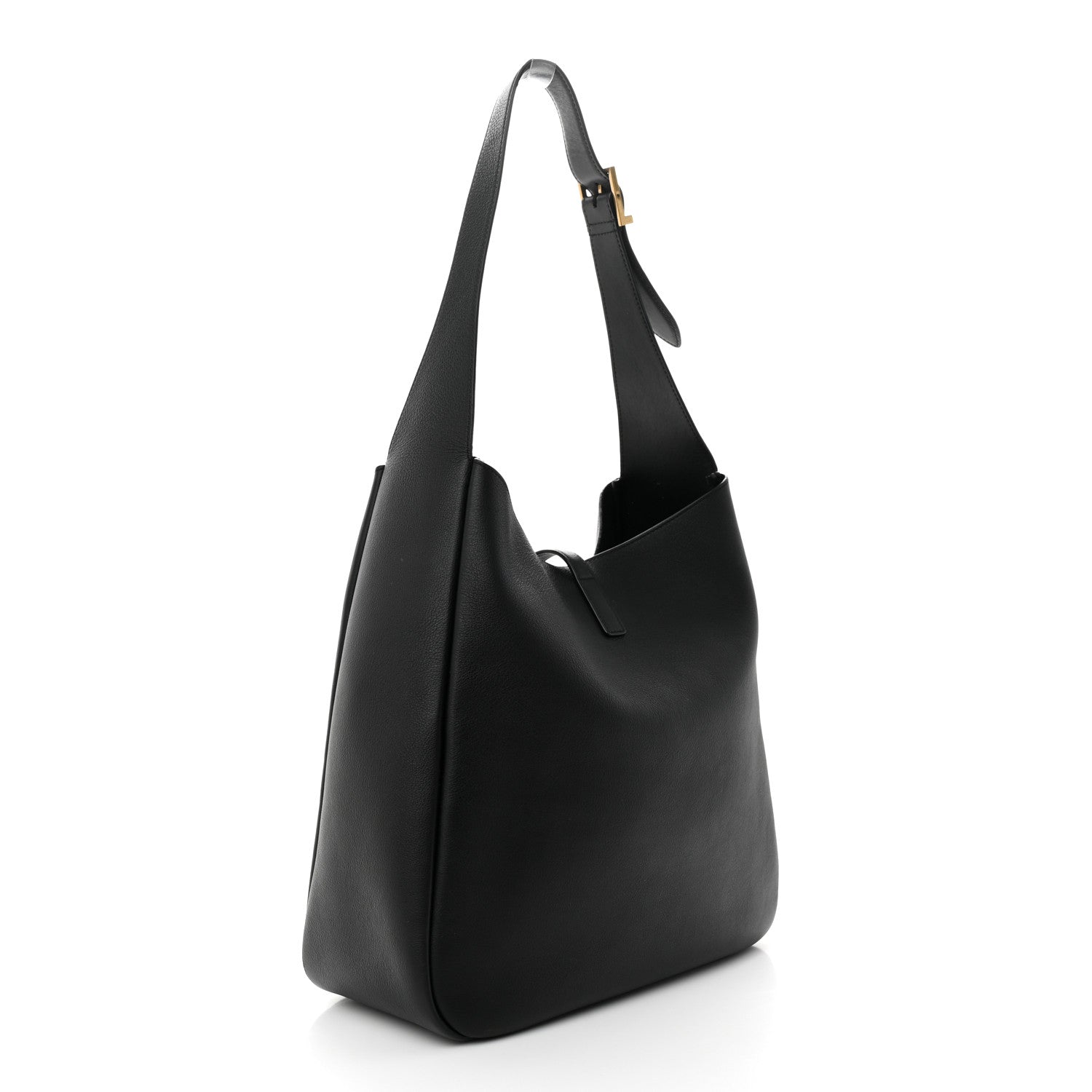 Saint Laurent Smooth Calfskin Large Le 5 A 7 Soft Hobo Black 3 of 13
