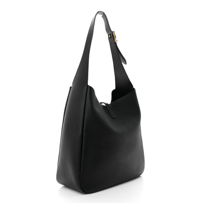 Saint Laurent Smooth Calfskin Large Le 5 A 7 Soft Hobo Black 3 of 13