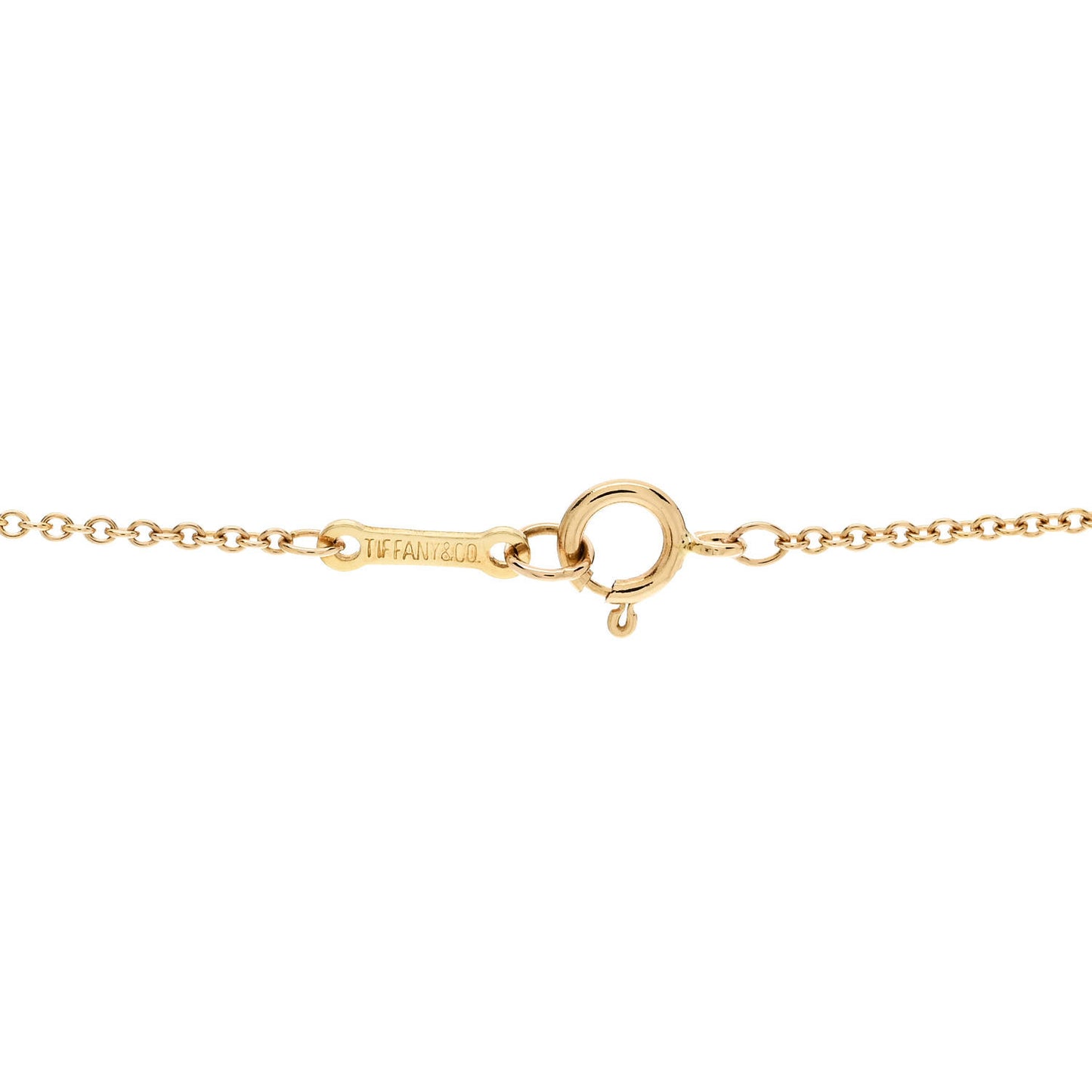 18K Yellow Gold 22mm Elsa Peretti Open Heart Pendant Necklace