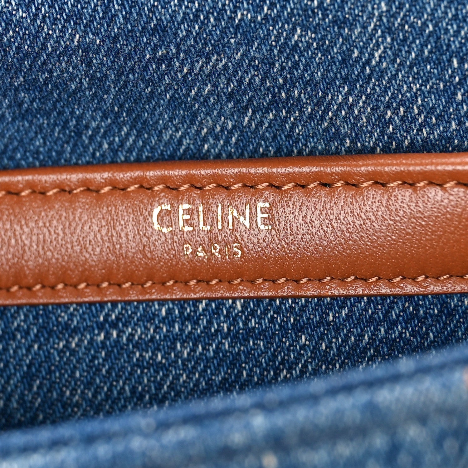 Celine Denim Matelasse Chain Shoulder Bag Blue 6 of 8