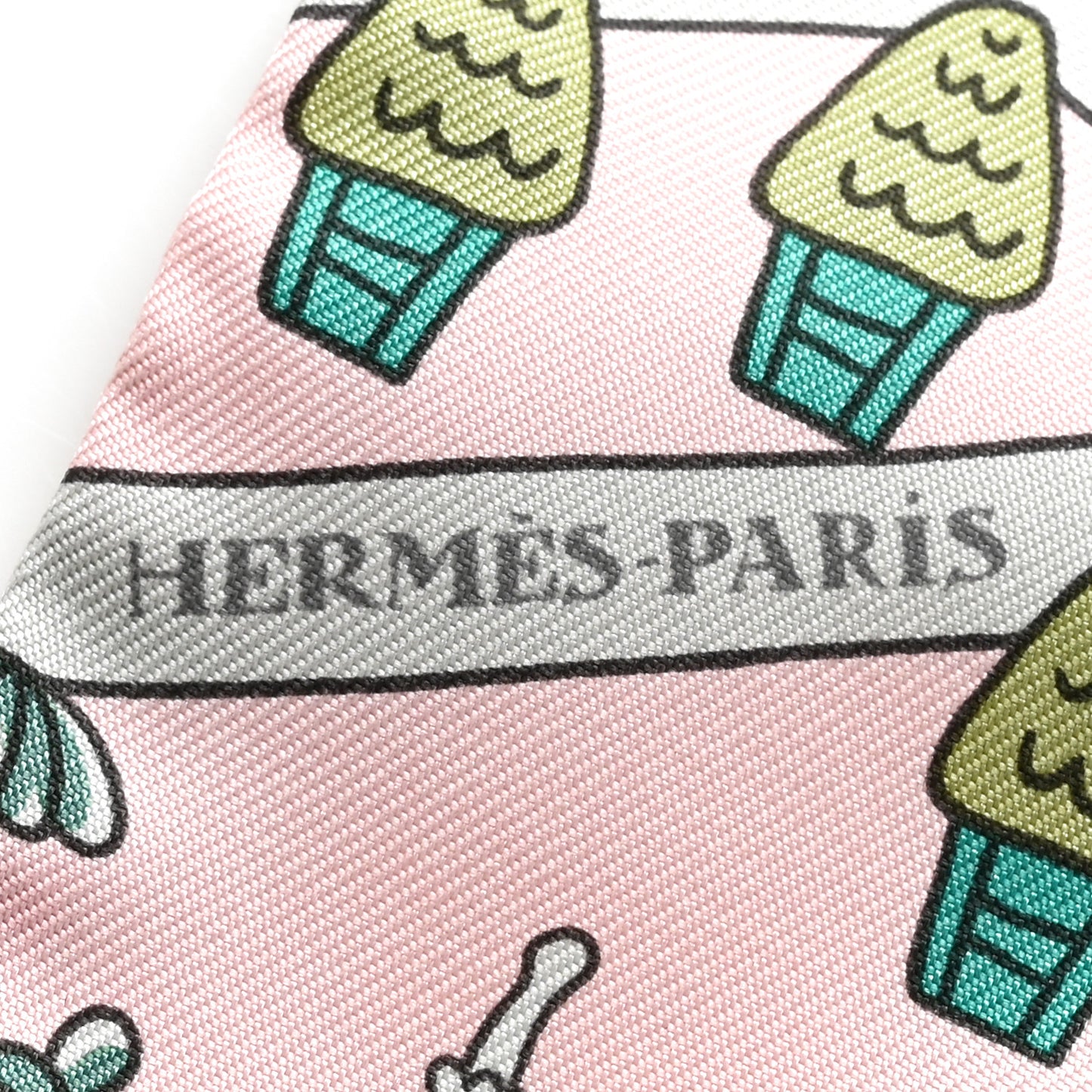 Silk Les Nouveaux Amoureux de Paris Twilly Rose Pale Vert Rose