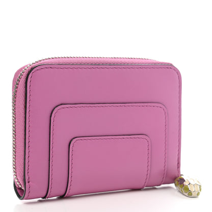 Bulgari Calfskin Serpenti Zip Around Wallet Pink 3 of 9