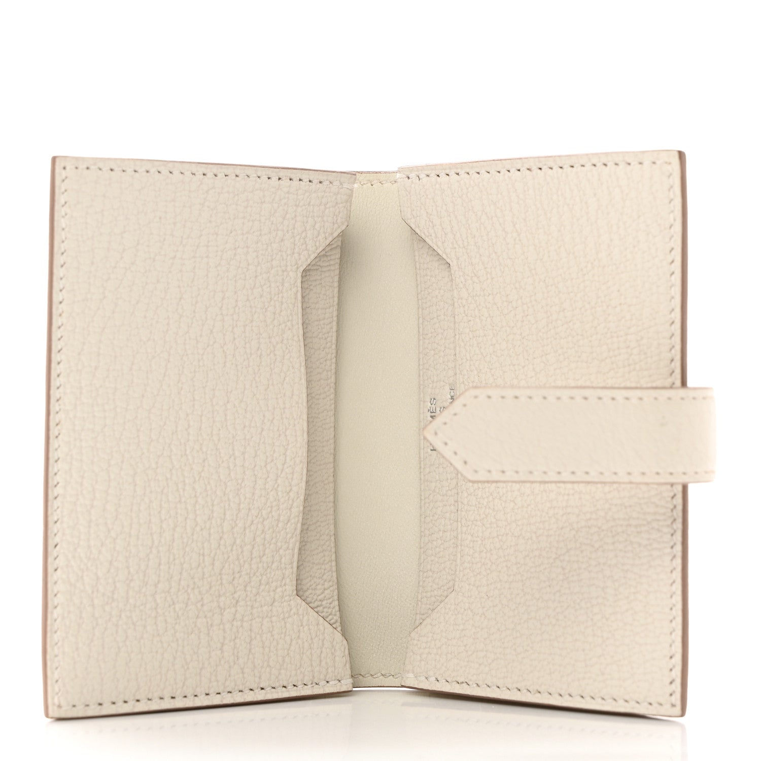 Hermes Chevre Mysore Bearn Card Holder Wallet Mushroom 6 of 9