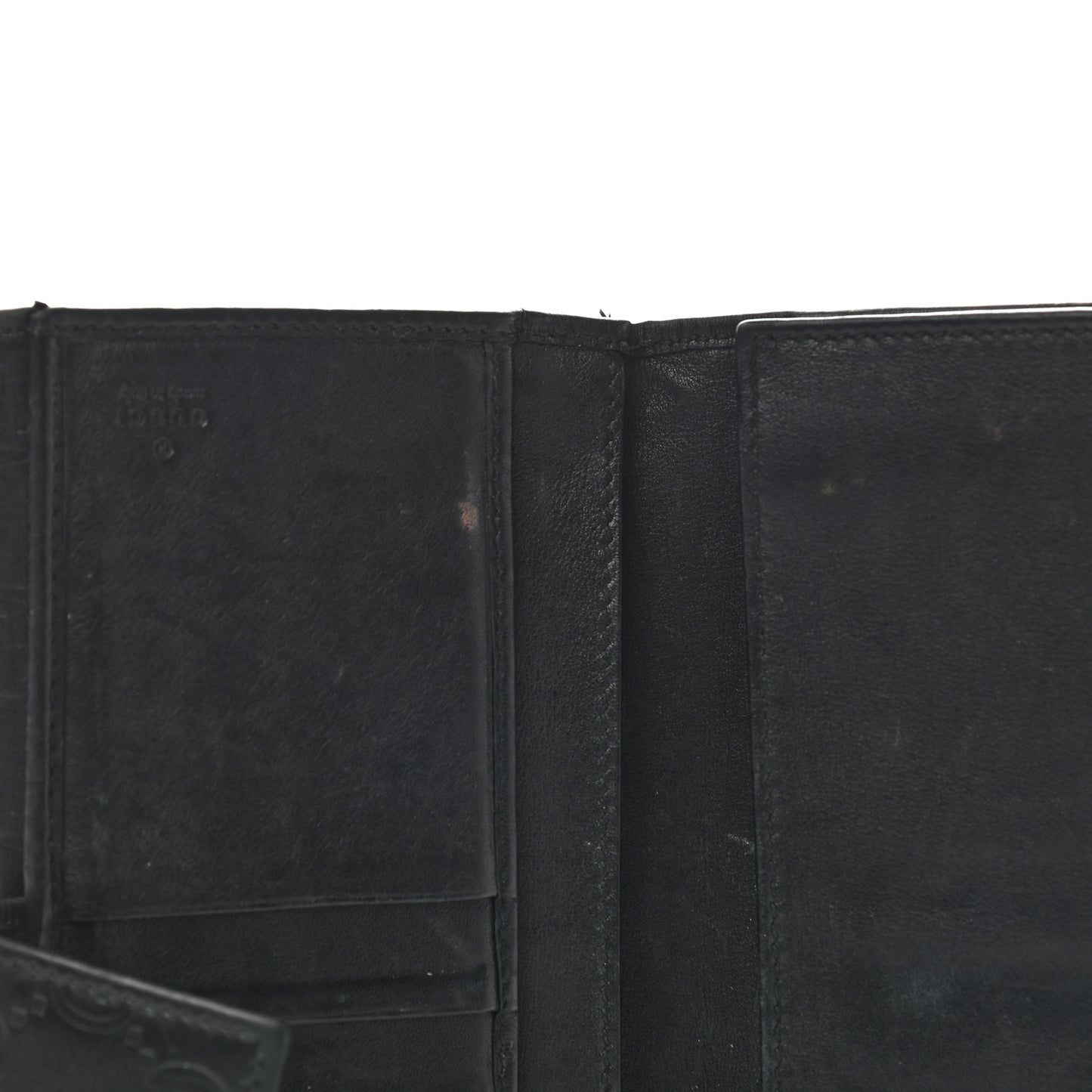 Guccissima Margaux Calfskin Metal Bar Continental Flap Wallet Black
