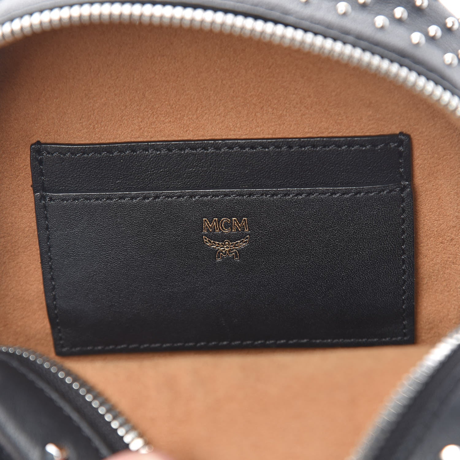 MCM Calfskin Stud X-Mini Stark Bebe Boo Backpack Black 5 of 10
