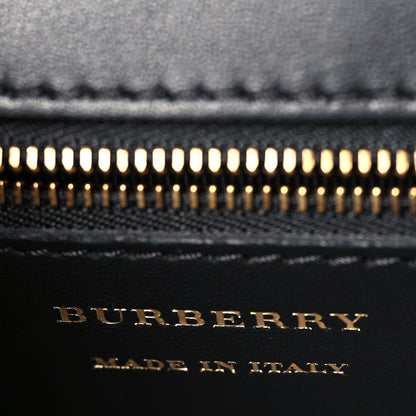 Burberry Smooth Calfskin 1983 Knight Check Link Shoulder Bag Black 5 of 7