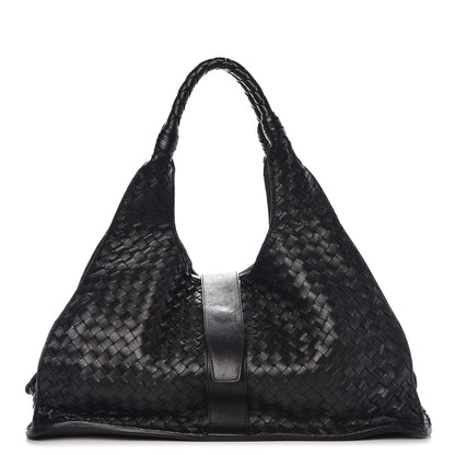 Bottega Veneta Nappa Intrecciato Shoulder Bag Black 1 of 17