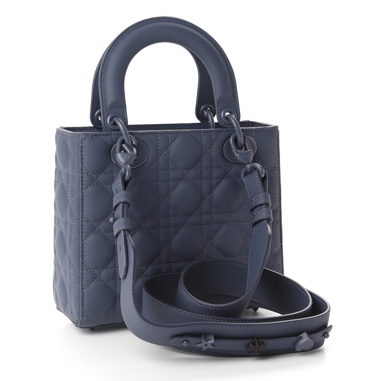 Ultra Matte Calfskin Cannage Small My ABCDior Lady Dior Dark Denim Blue
