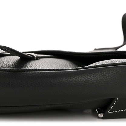 Christian Dior X SHAWN STUSSY Grained Calfskin Saddle Bag Black 10 of 12