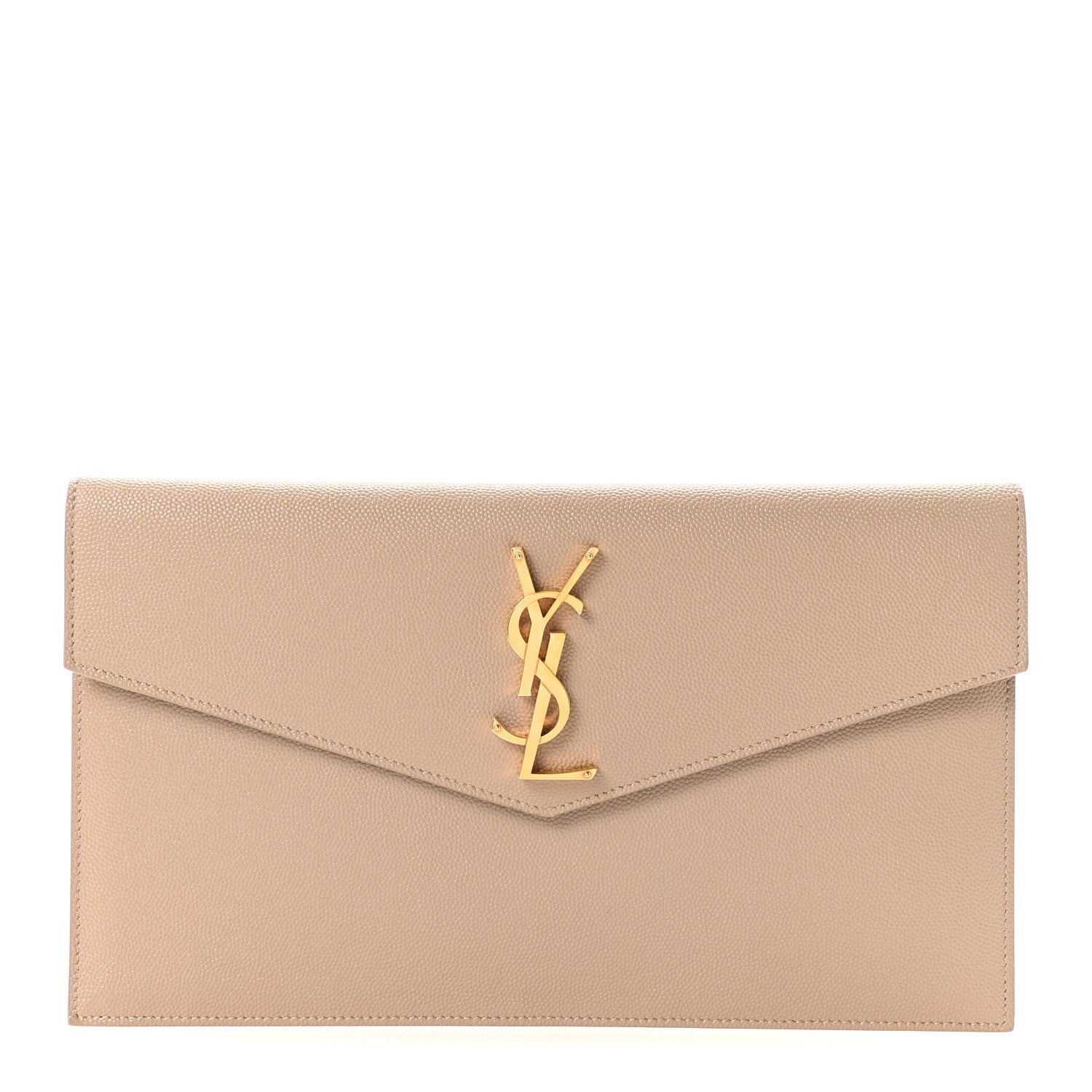 Saint Laurent Grain De Poudre Uptown Pouch Dark Beige 1 of 12
