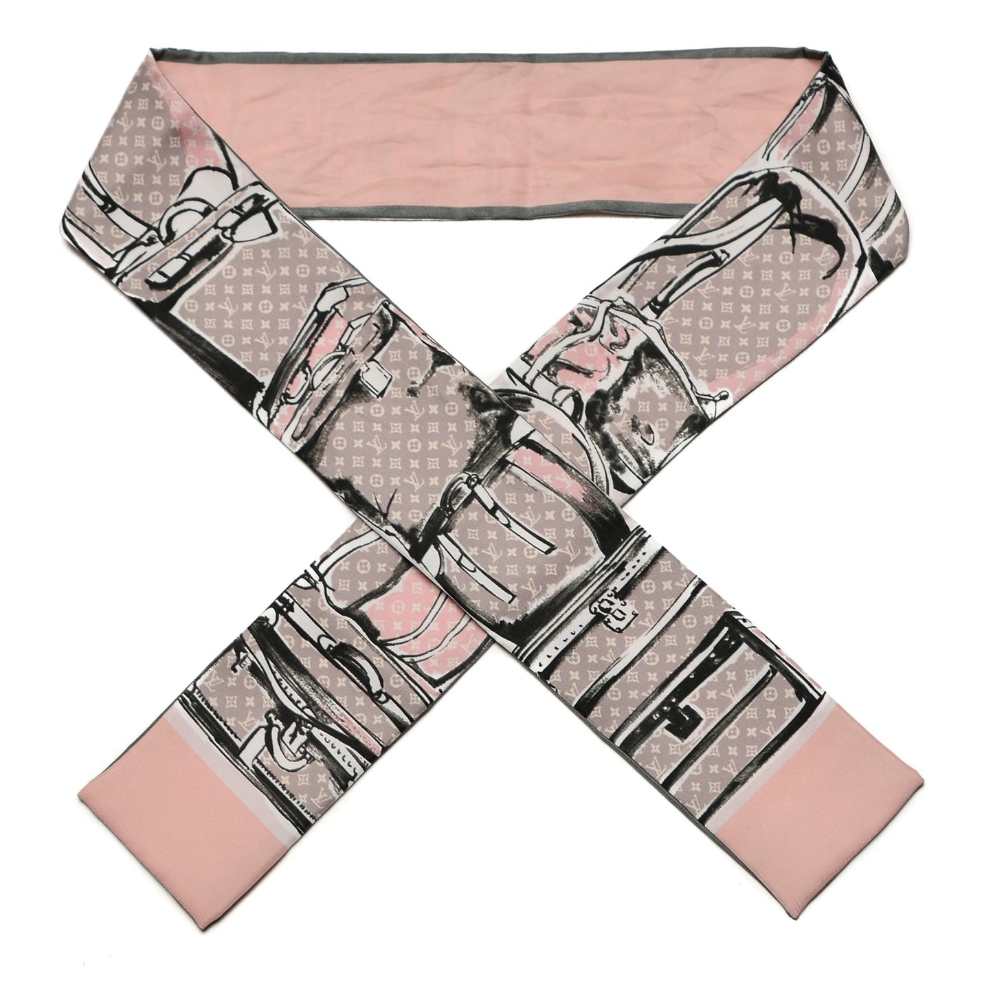 Silk Monogram Trunks Bandeau Rose Poudre