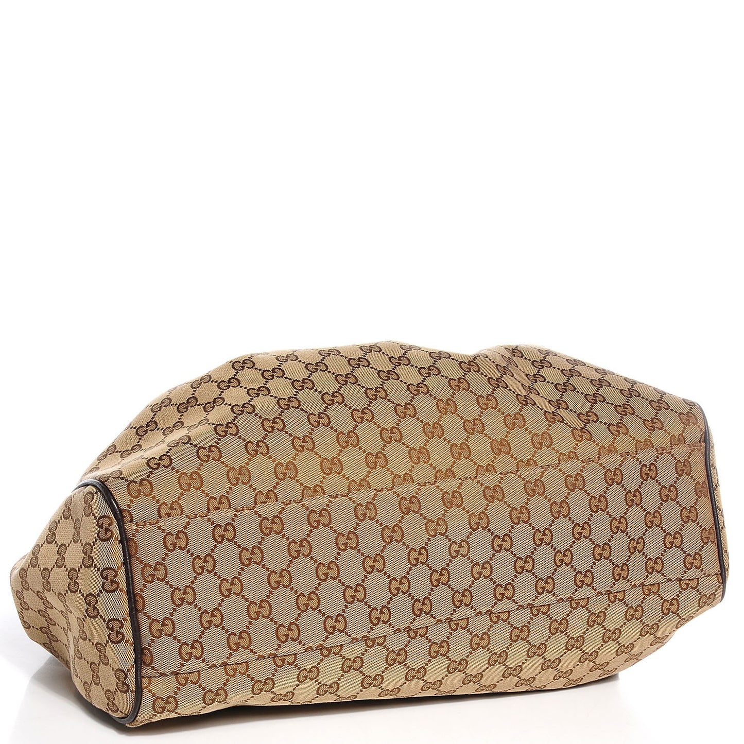 Monogram Dollar Calfskin Large Sukey Tote Beige Ebony Testa di Moro