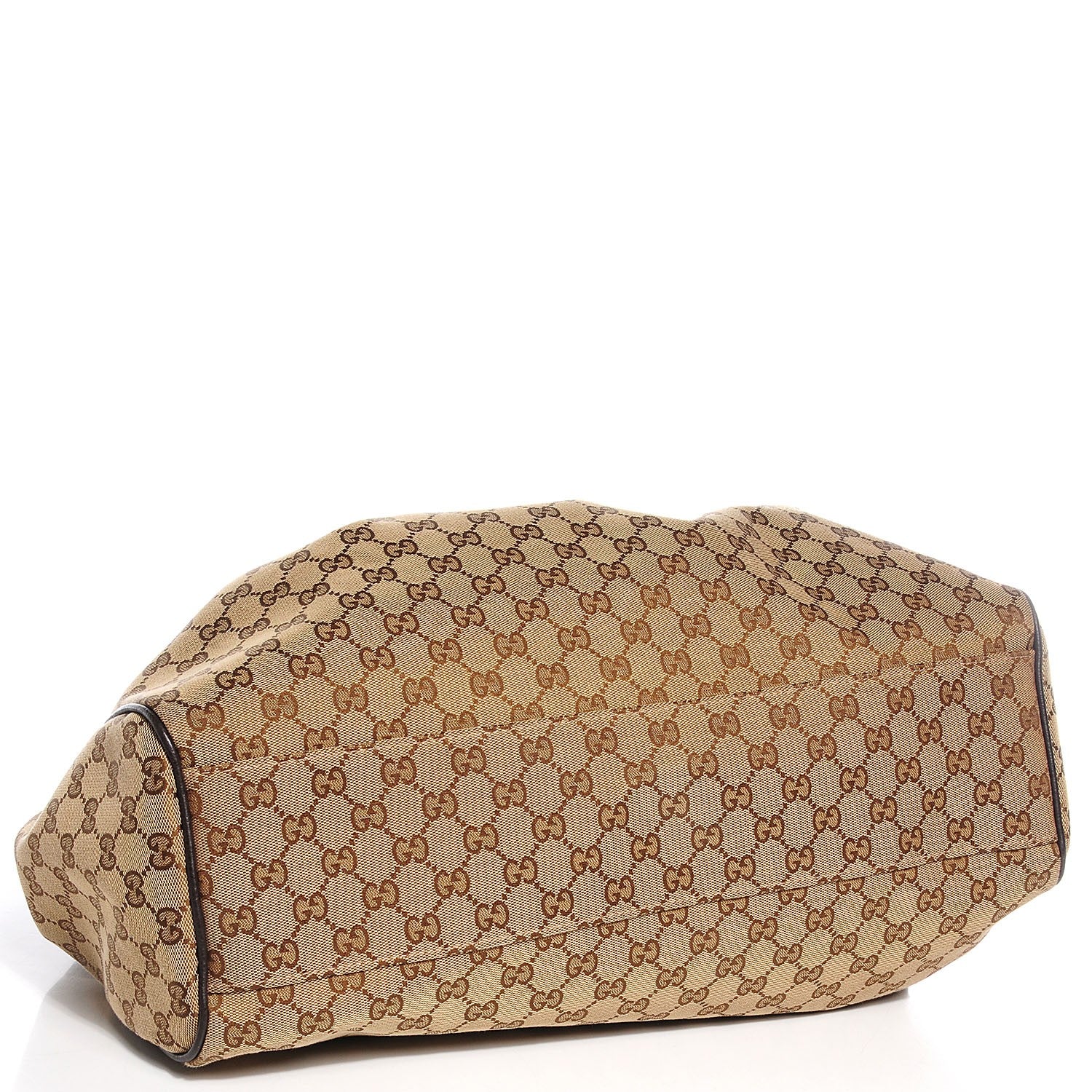 Gucci Monogram Dollar Calfskin Large Sukey Tote Beige Ebony Testa di Moro 4 of 9