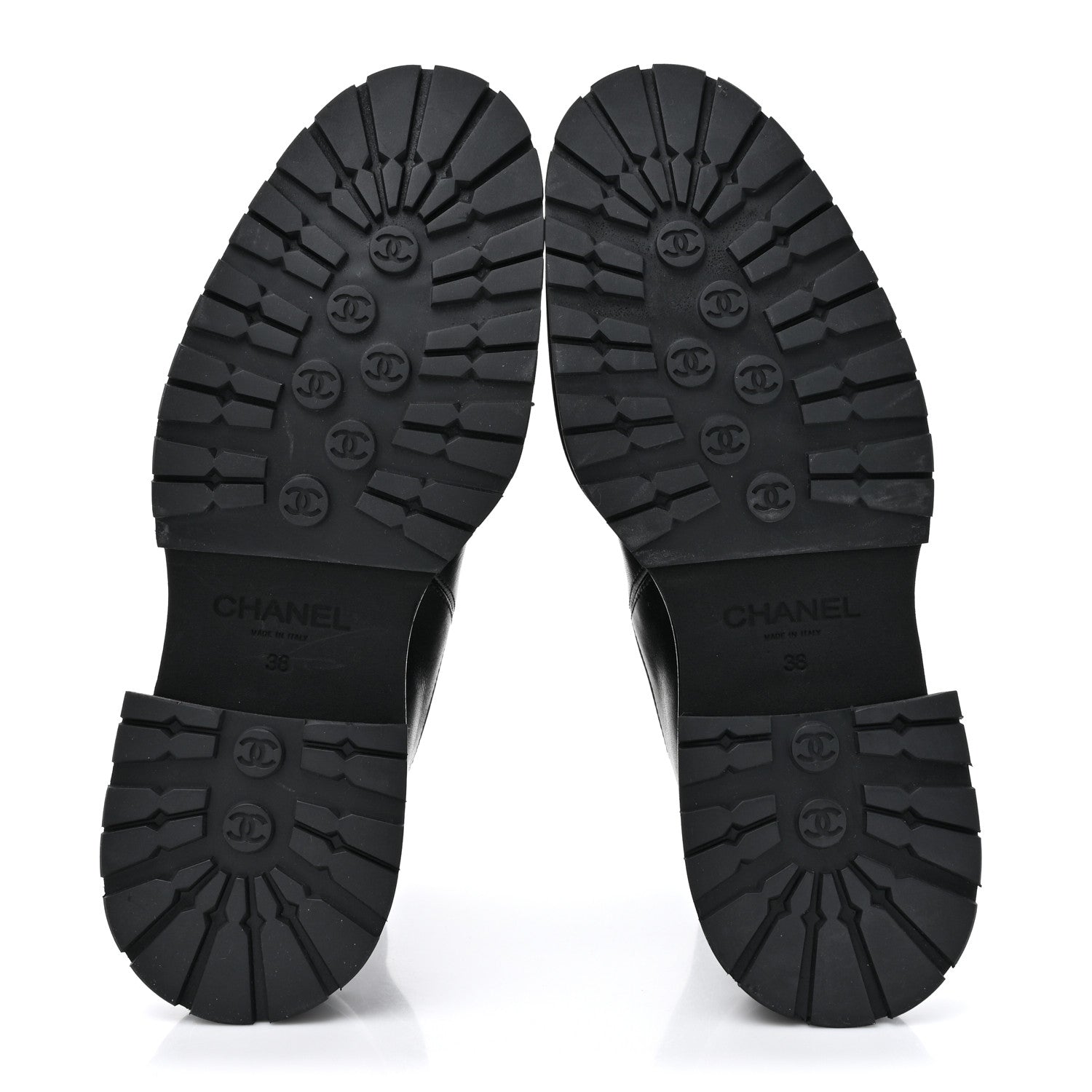 Chanel Calfskin Patent Cap Toe Ankle Boots 38 Black 6 of 9