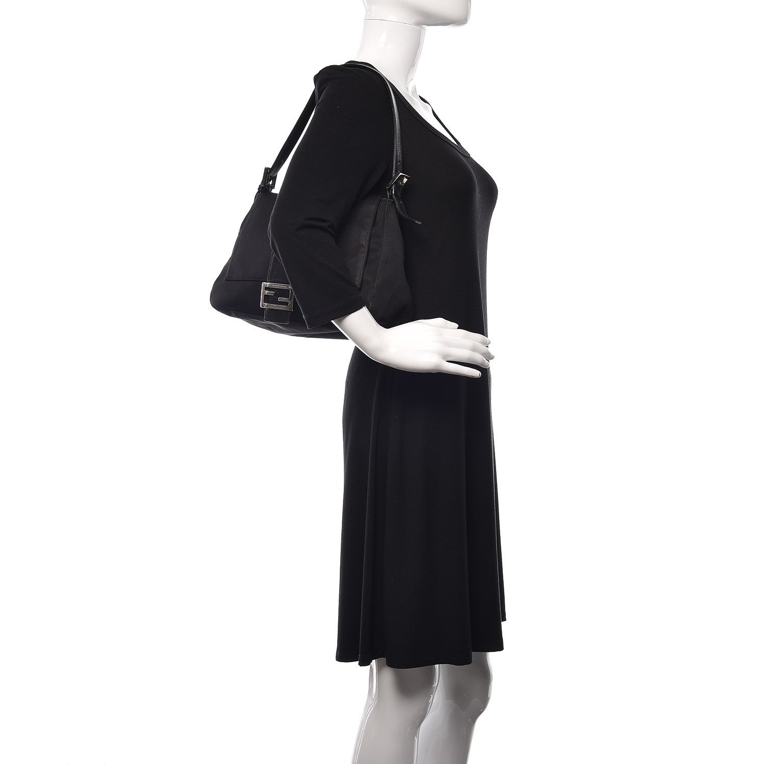 Fendi Neoprene Mama Baguette Black 2 of 10