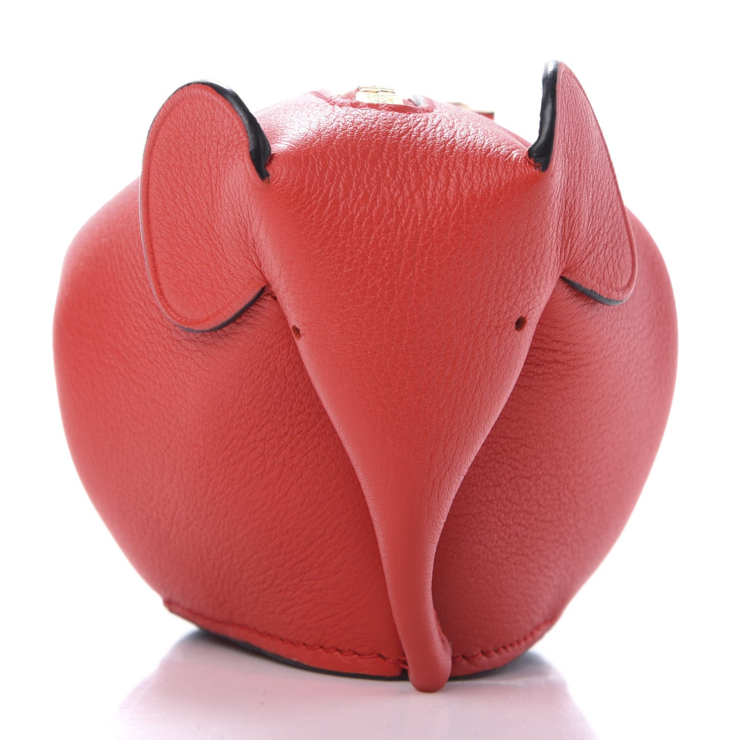 Calfskin Elephant Coin Purse Red
