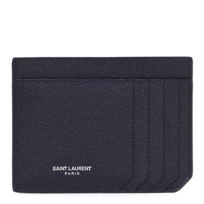 Saint Laurent Grained Calfskin 5 Fragments Credit Card Holder Blue Notte 1 of 8