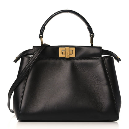 Fendi Nappa Mini Peekaboo Iconic Satchel Black 1 of 8