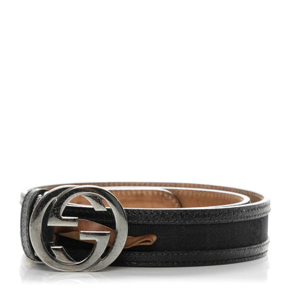 Gucci Monogram Interlocking G Belt 80 32 Black 1 of 7